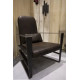 Fauteuil CLF CREATION Lunda en métal et cuir