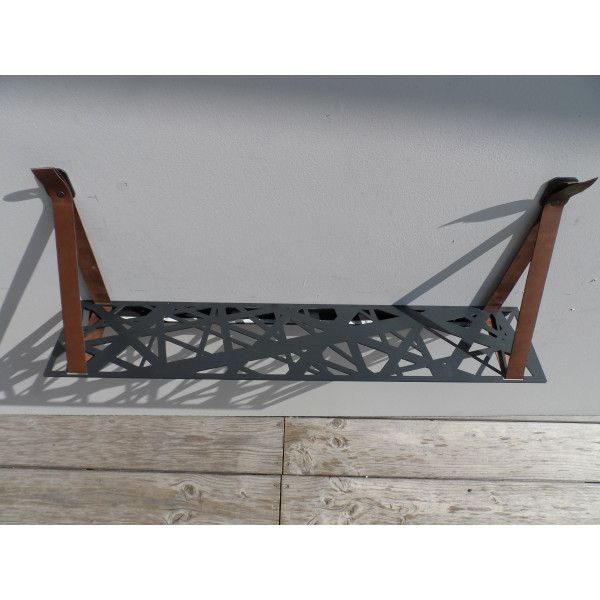 Etagère murale CLF CREATION Lure en métal et cuir