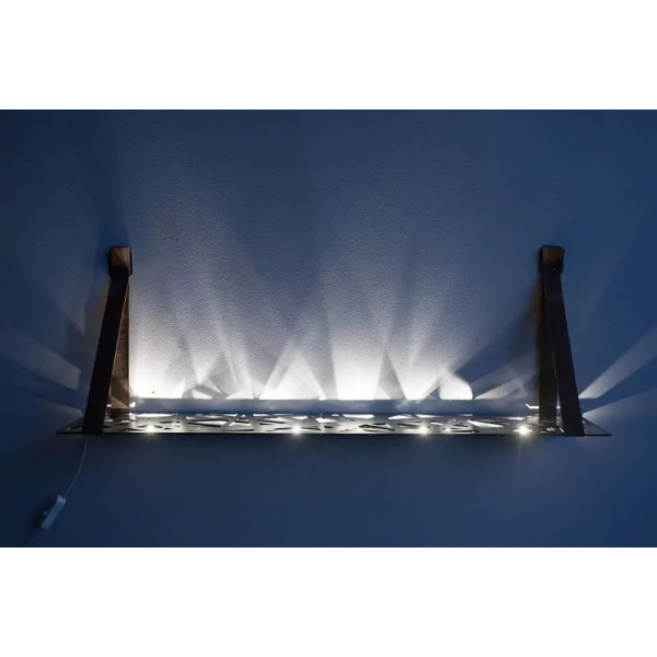 Etagère murale CLF CREATION Lure en métal et cuir