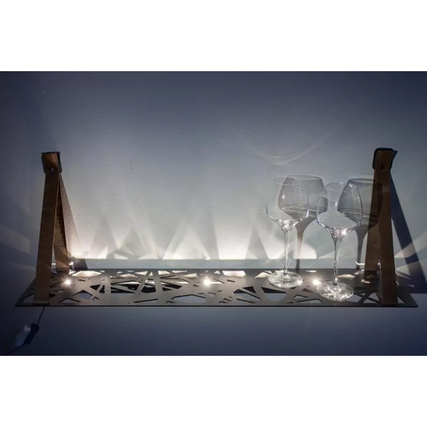 Etagère murale CLF CREATION Lure en métal et cuir