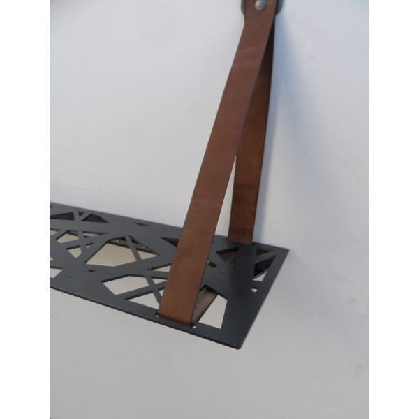Etagère murale CLF CREATION Lure en métal et cuir