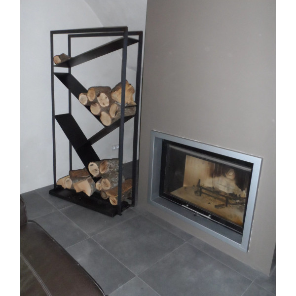 Porte bûches CLF CREATION Huron 160x80x25cm