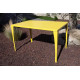Table de jardin CLF CREATION en métal jaune 120x75x75cm