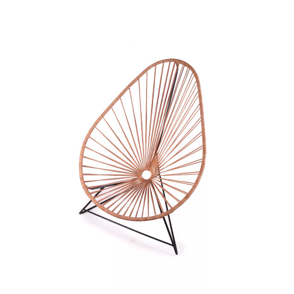 Fauteuil Acapulco cuir assise poire 