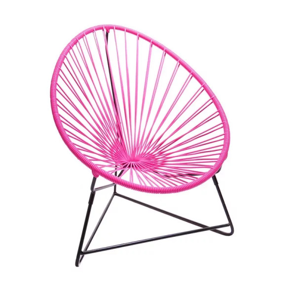 Fauteuil fuchsia Chiquita structure noire pour enfants BOQA