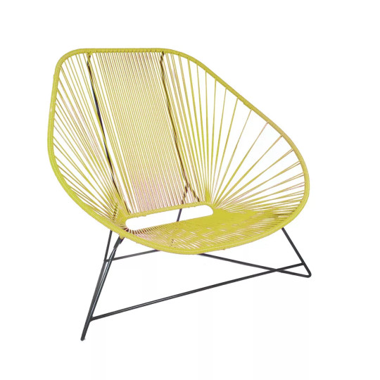 Canapé 2 places Loveuse Acapulco jaune moutarde