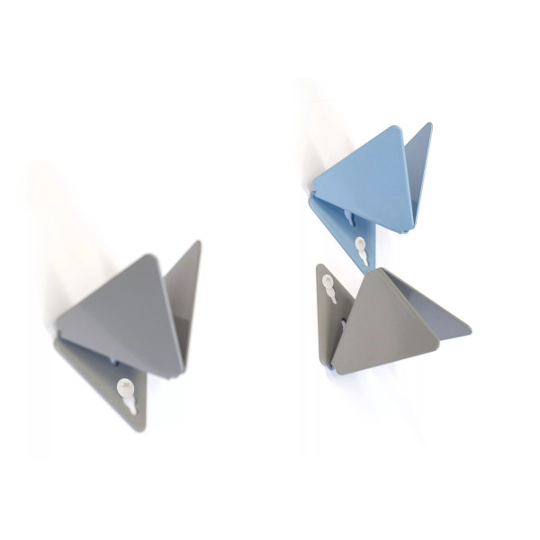 Patère Porte Manteaux Avec Ceci grise et bleue