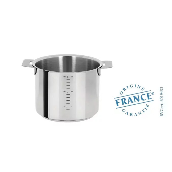 Casserole haute CRISTEL Mutine amovible inox 14cm
