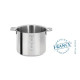 Casserole haute CRISTEL Mutine amovible inox 14cm