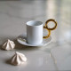 Tasse à Café et sa sous-tasse Manièriste Extranorm - Or