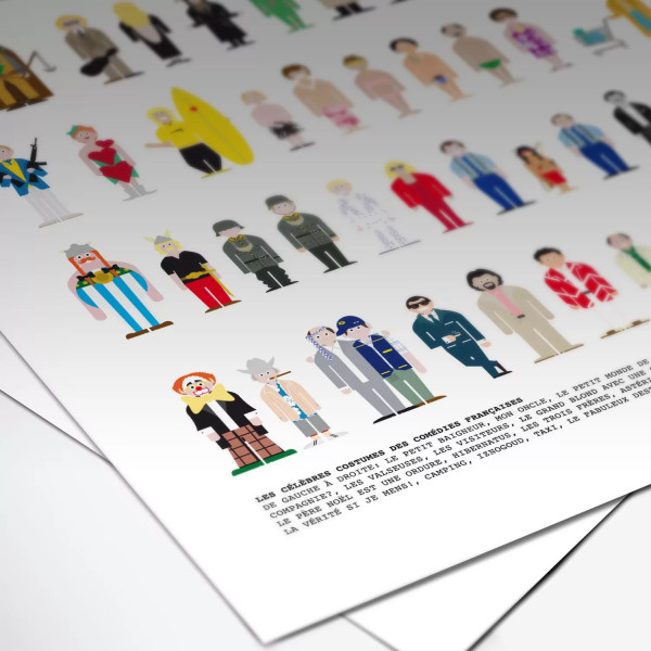 Affiche vestiaire de film célèbre La Majorette à Moustache