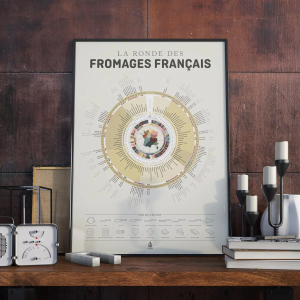 Affiche la ronde des fromages La Majorette de Moustaches