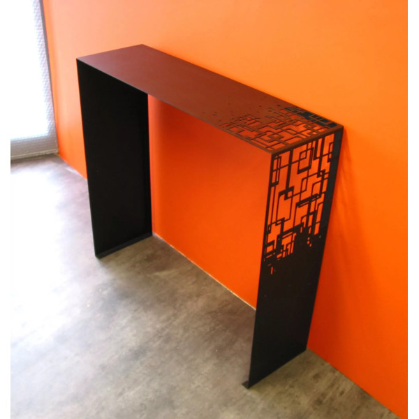 Console CUBICAL Coco&co noir fond orange