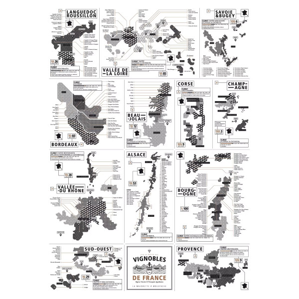 Affiche vignobles Français La majorette à Moustache