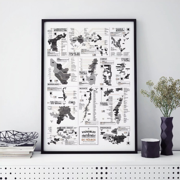 Affiche vignobles Français La majorette à Moustache