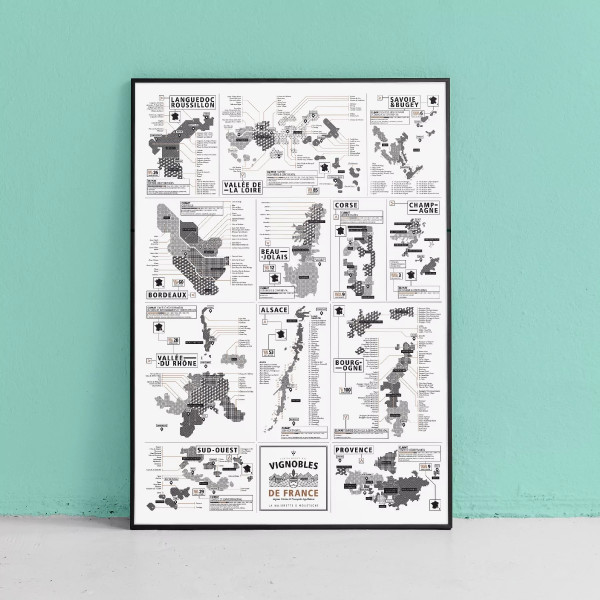 Affiche vignobles Français La majorette à Moustache