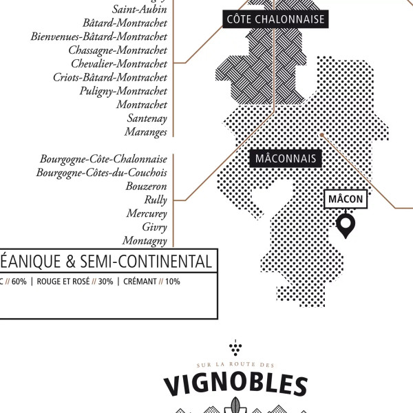 Affiche vins de Bourgogne La majorette à Moustache