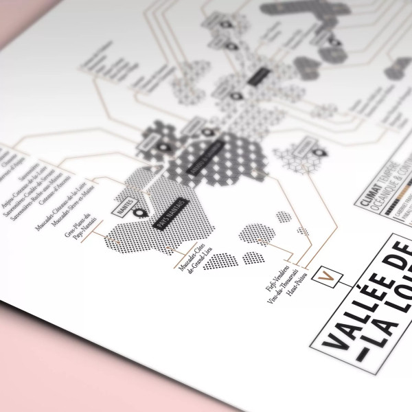 Affiche vins vallée de la Loire La majorette à Moustache