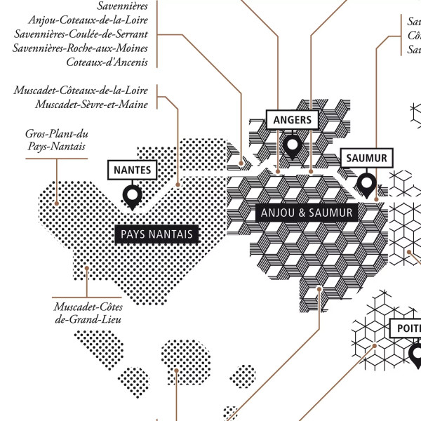 Affiche vins vallée de la Loire La majorette à Moustache