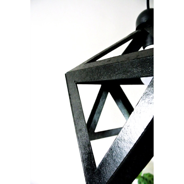 Grande suspension origami noire - Leewalia