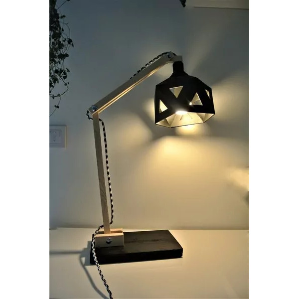 Lampe de bureau origami noire - Leewalia