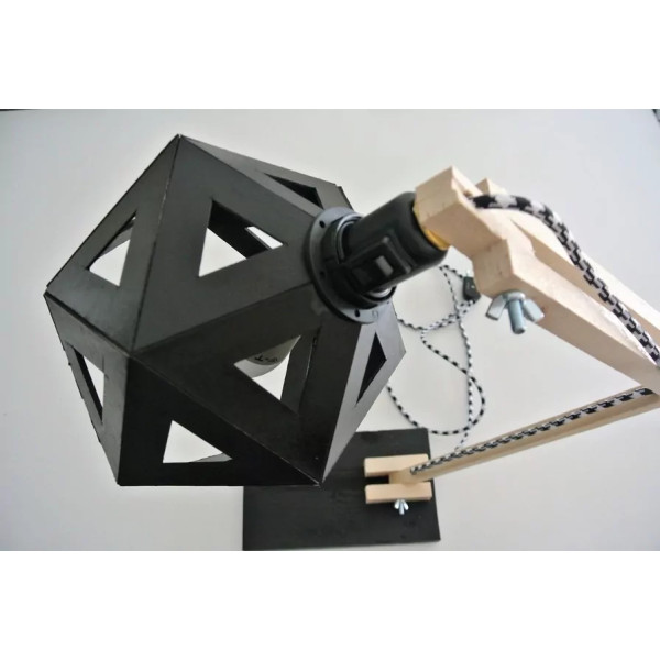 Lampe de bureau origami noire - Leewalia