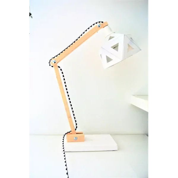 Lampe de bureau origami blanche - Leewalia