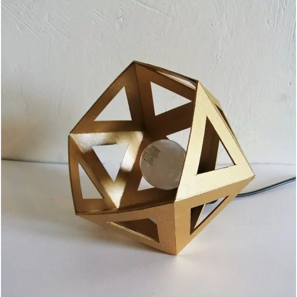 Petite lampe origami métallisée - Leewalia
