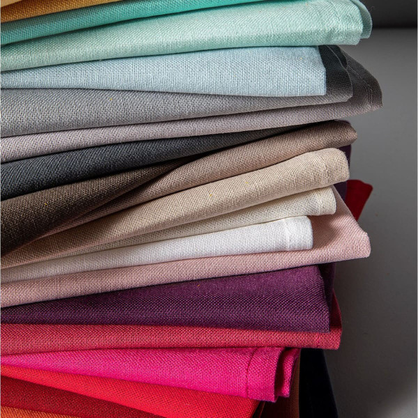 6 serviettes de table COUCKE unies en coton 45x45cm - 15 coloris