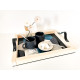 Plateau LEEWALIA avec sous verres intégrés - 3 coloris