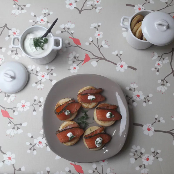 Nappe enduite Cerisier Taupe/corail - Fleur de Soleil