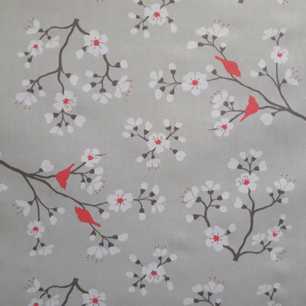Nappe enduite Cerisier Taupe/corail - Fleur de Soleil