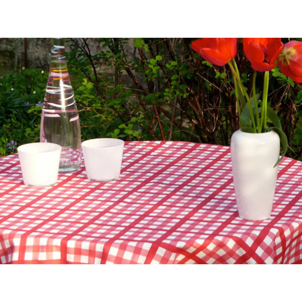 Nappe enduite Guinguette Rouge - Fleur de Soleil