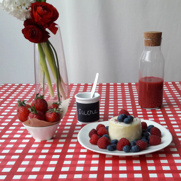 Nappe enduite Guinguette Rouge - Fleur de Soleil