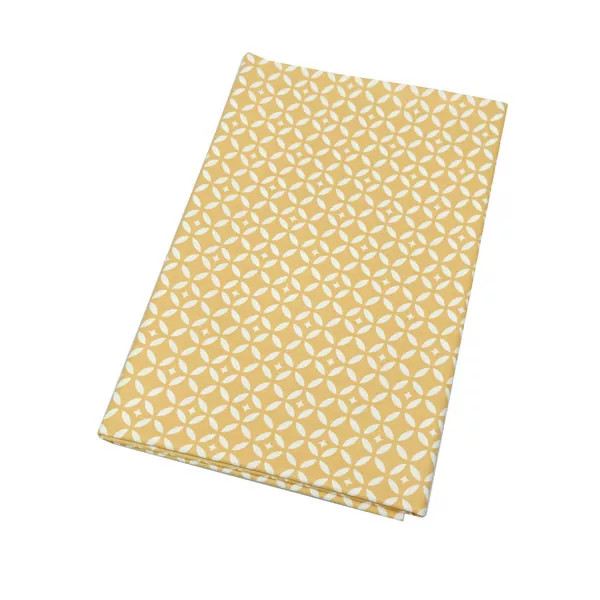 Nappe enduite Mosaïque Jaune Curry - Fleur de Soleil