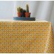 Nappe enduite Mosaïque Jaune Curry - Fleur de Soleil