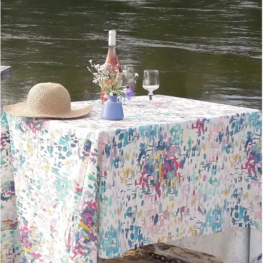 Nappe enduite Reflets Turquoise - Fleur de Soleil