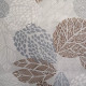 Nappe enduite ronde ou ovale Feuilles Gris Beige - Fleur de Soleil