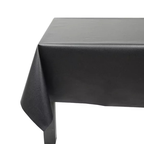 Nappe enduite Unie noire - Fleur de Soleil