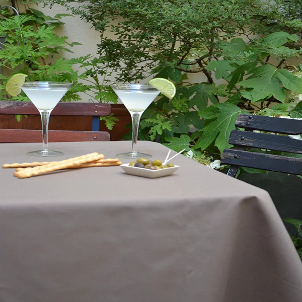 Nappe enduite Unie taupe - Fleur de Soleil