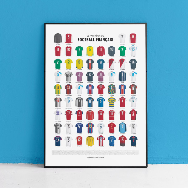 Affiche "Le panthéon du football français" La Majorette à Moustache