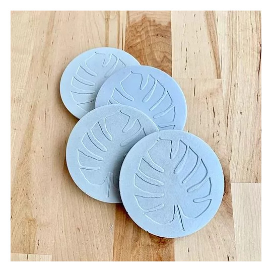 Sous-verres en béton "Monstera" - Paname Workshop