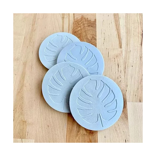 Sous-verres en béton "Monstera" - Paname Workshop
