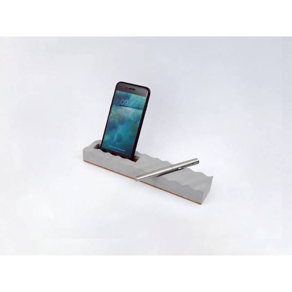 Support téléphone et stylo en béton Onde - Gone's