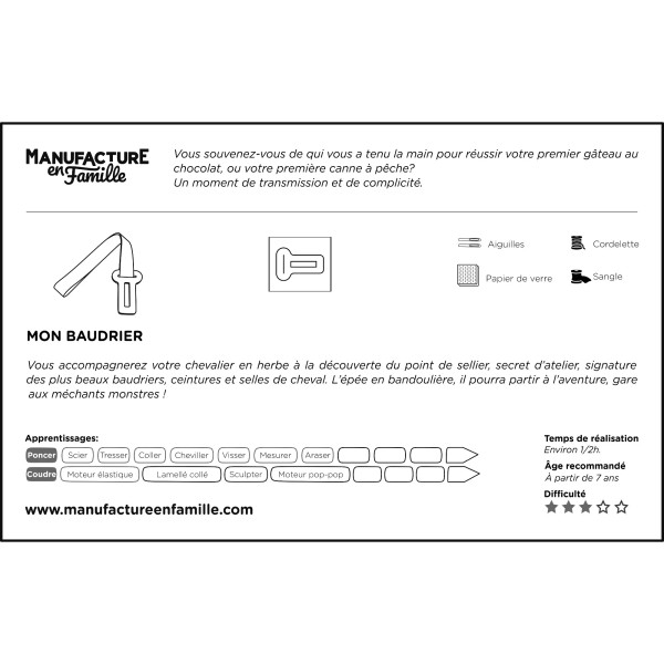 Mon baudrier - Manufacture en Famille