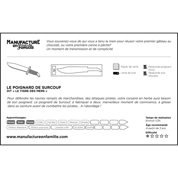 Le poignard de Surcouf dit "Le tigre des Mers" - Manufacture en Famille