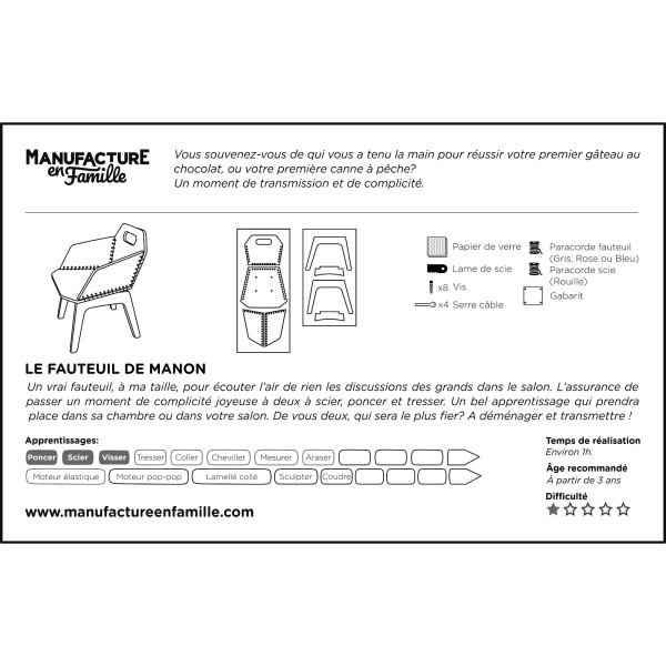 Le fauteuil de Manon - Manufacture en Famille