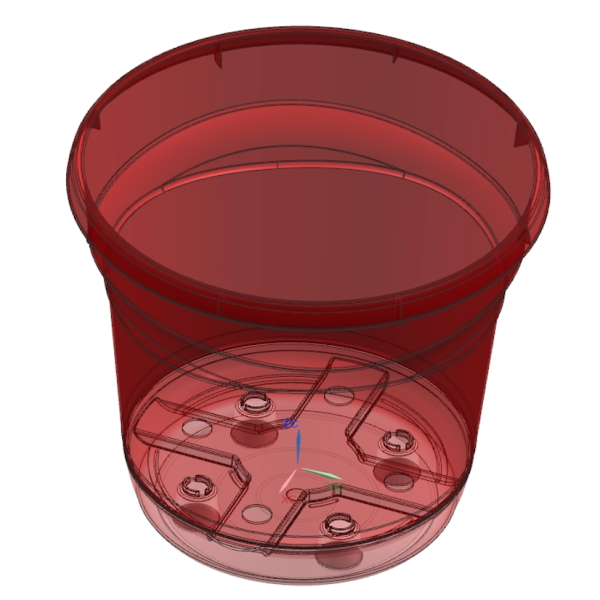 Pot de fleur Téo diamètre 23 cm soucoupe intégrée