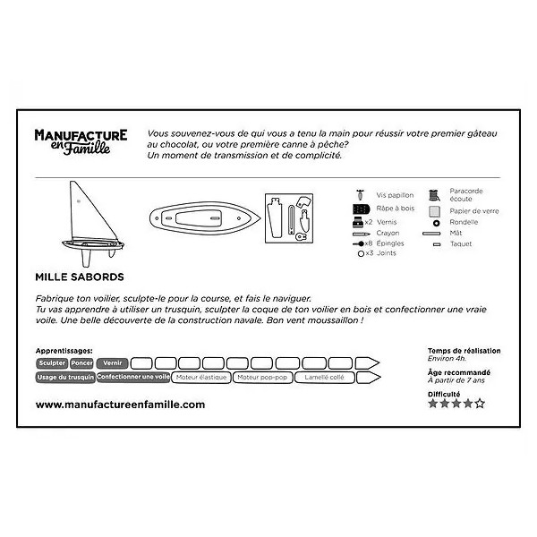 Voilier en bois "Mille Sabords" - Manufacture en Famille