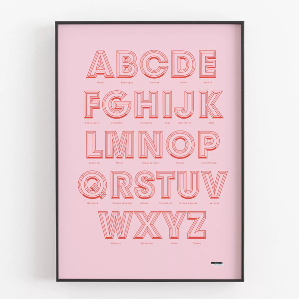 Abcdaire - Affiche jurons et insultes enfant